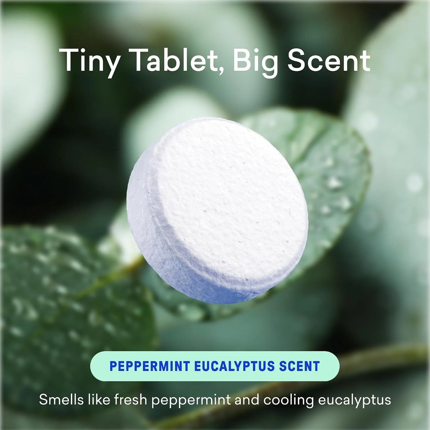 BLUELAND 100% Plastic Free Toilet Bowl Cleaner Tablets Set, Eucalyptus