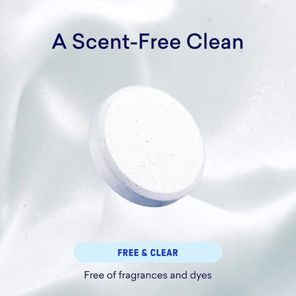 BLUELAND 100% Plastic-Free Laundry Detergent Tablets Set, Free & Clear