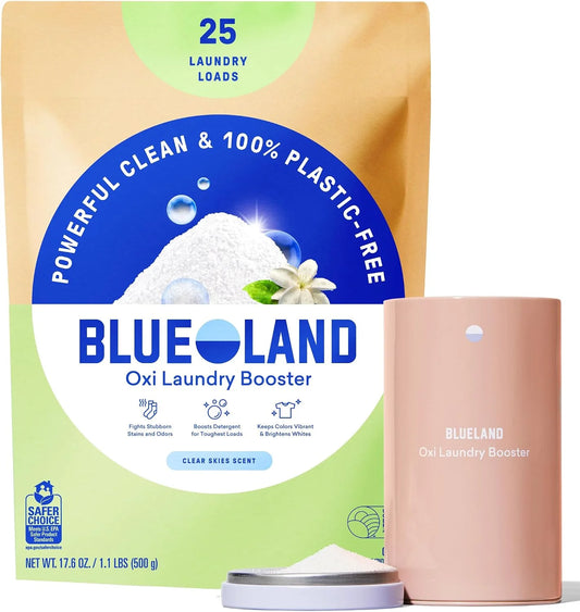 BLUELAND Oxi Laundry Booster Powder, Clear Skies Scent, 17.6 oz