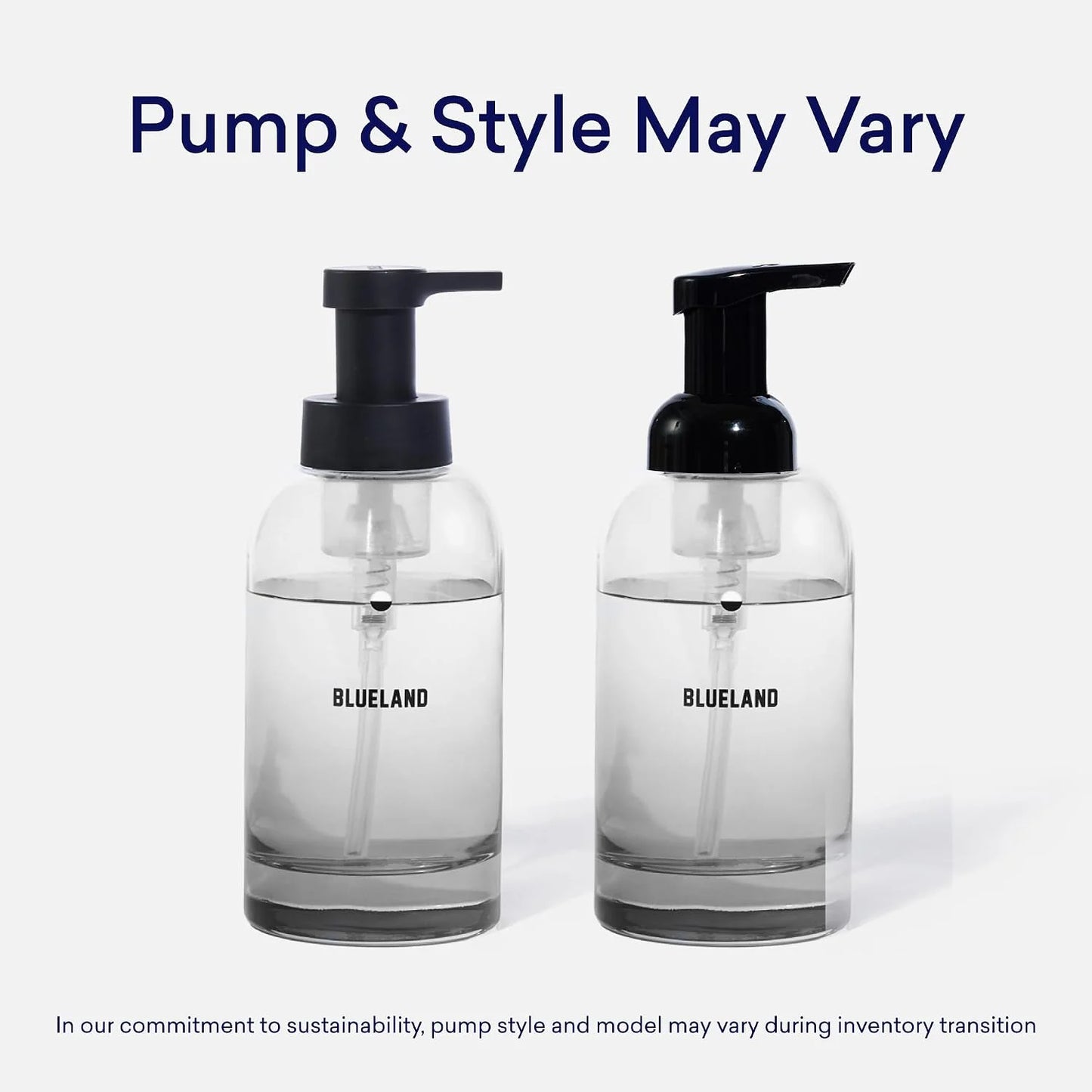 BLUELAND Hand Soap Starter Set, 1 Bottle with 4 Refill Tablets, Variety