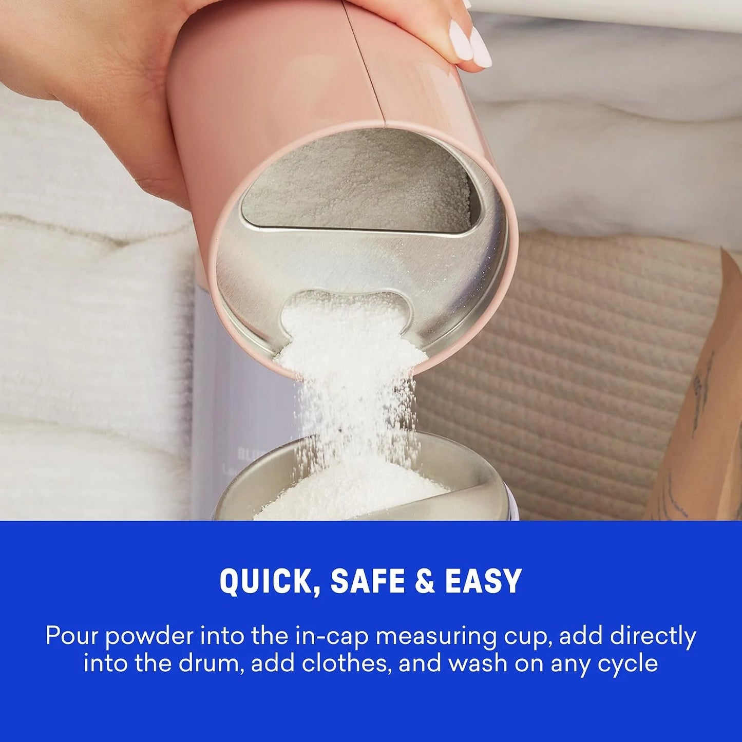 BLUELAND Oxi Laundry Booster Powder, Fragrance Free & Clear, 17.6 oz