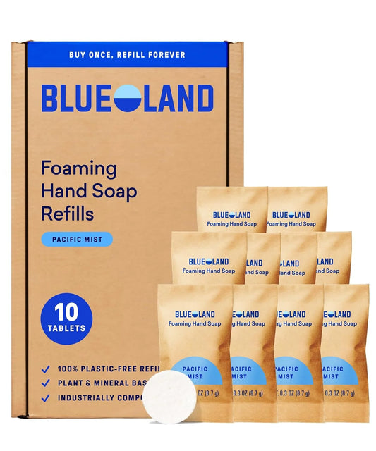 BLUELAND Foaming Hand Soap Refill Tablets, 10-Pack, Pacific Mist Scent