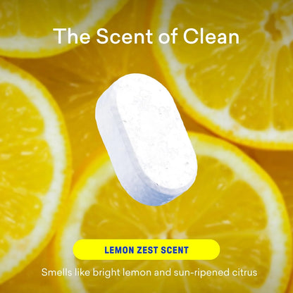 BLUELAND 100% Plastic-Free Dishwasher Detergent Tablets, 120ct, Lemon Zest