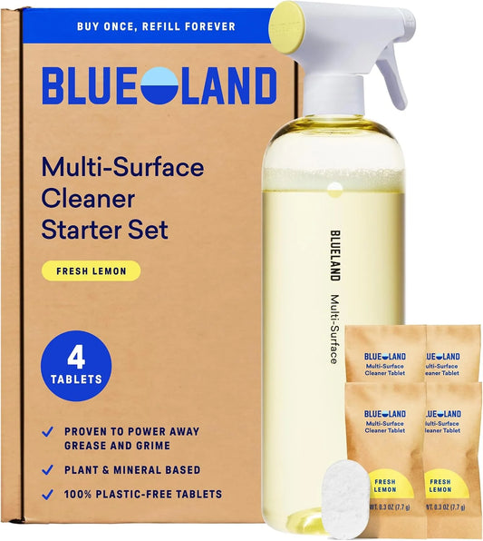 BLUELAND Multi-surface Spray Cleaner, Starter Set, Fresh Lemon