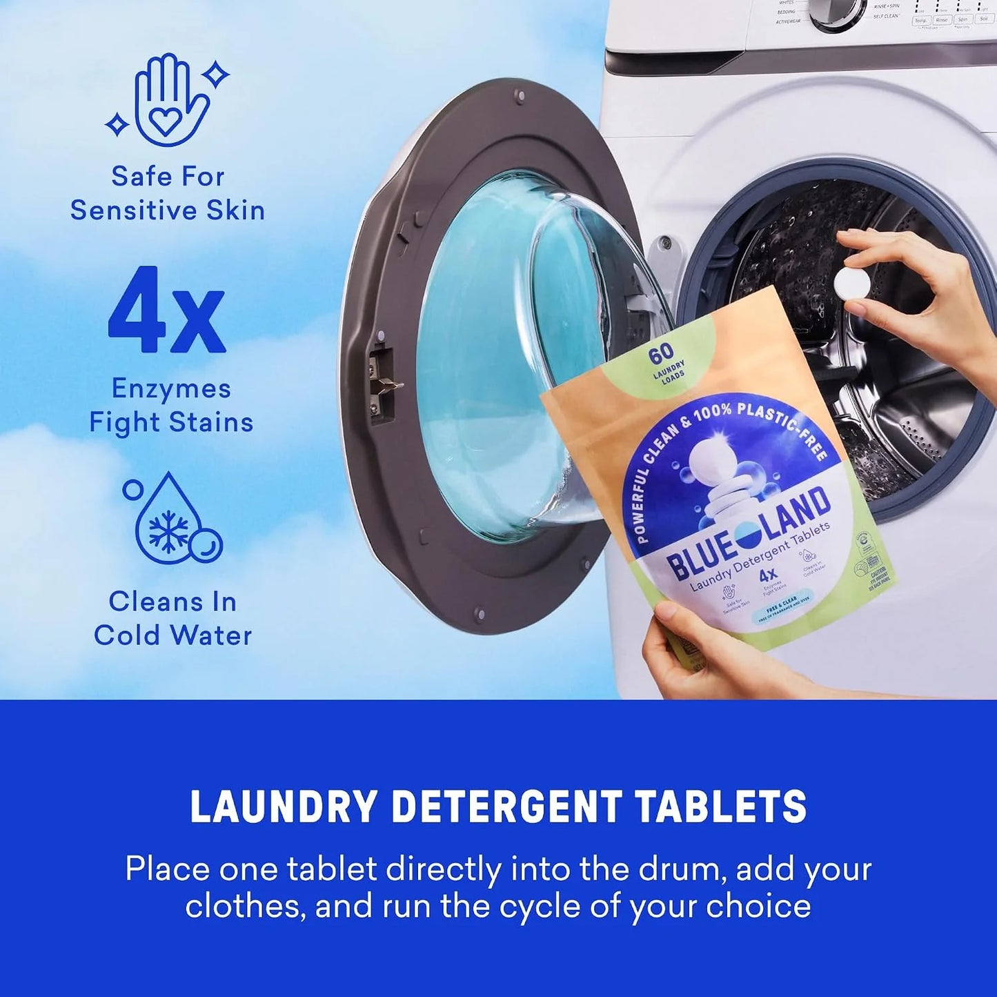 BLUELAND Laundry Essentials Kit, Free & Clear