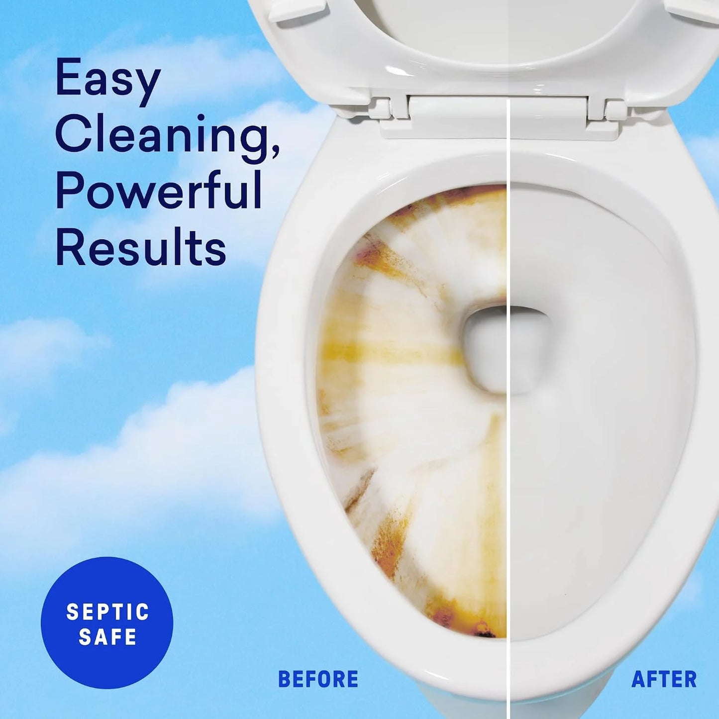 BLUELAND 100% Plastic Free Toilet Bowl Cleaner Tablets 28 Count, Eucalyptus