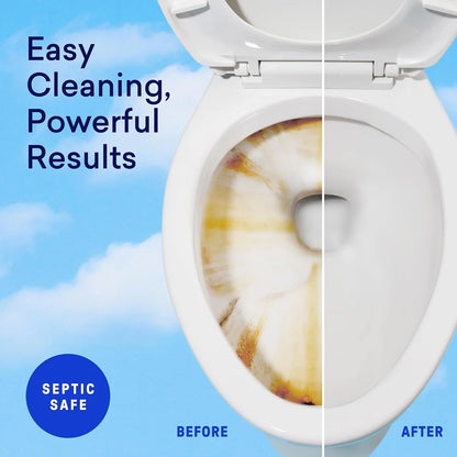 BLUELAND 100% Plastic Free Toilet Bowl Cleaner Tablets Set, Lemon Cedar