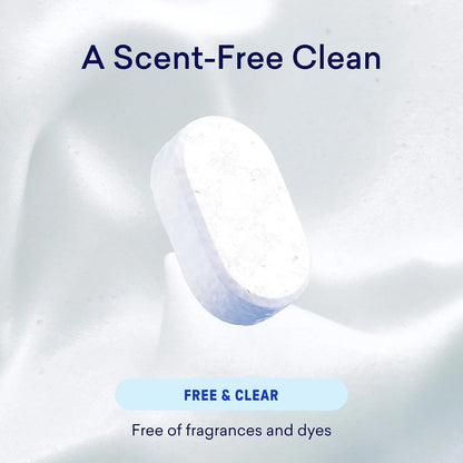 BLUELAND 100% Plastic-Free Dishwasher Detergent Tablets 120ct, Free & Clear