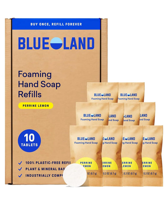 BLUELAND Foaming Hand Soap Refill Tablets, 10-Pack, Perrine Lemon