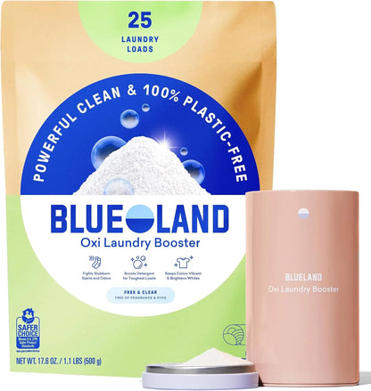 BLUELAND Oxi Laundry Booster Powder Refill 2-Pack, Fragrance Free, 35.2 oz
