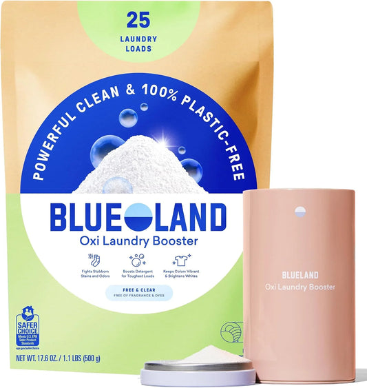 BLUELAND Oxi Laundry Booster Powder Refill 2-Pack, Fragrance Free, 35.2 oz